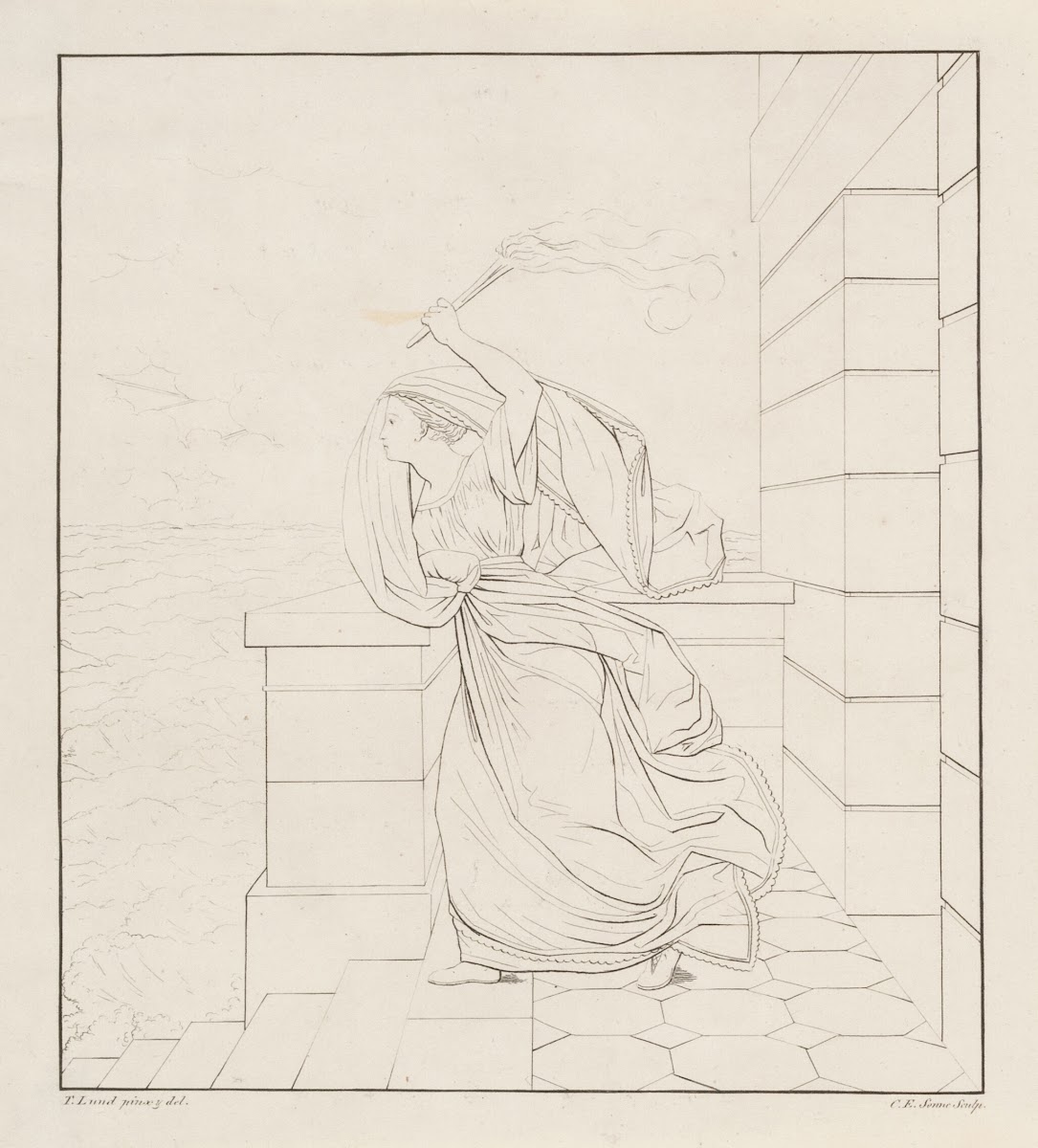 Hero ventende Leander 1826