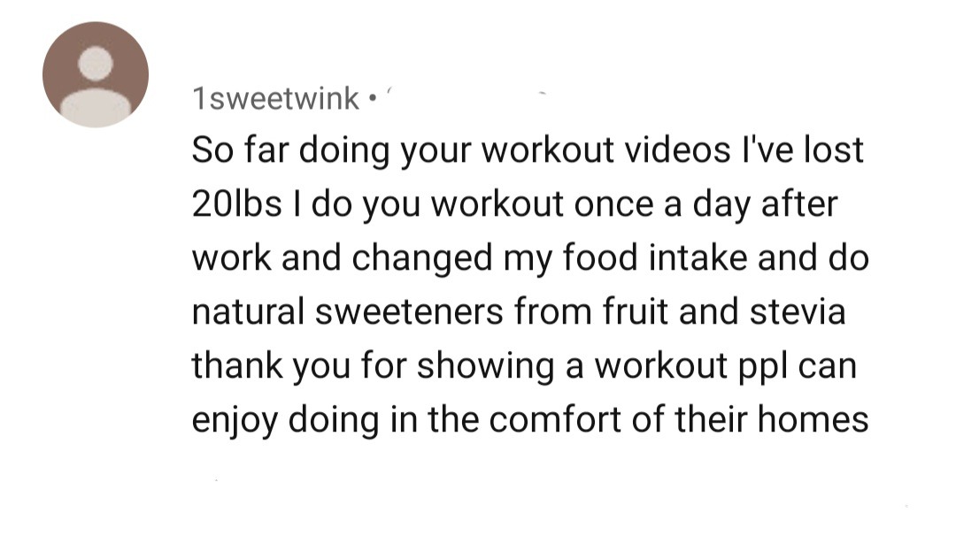 Sweat Sister Testimonial