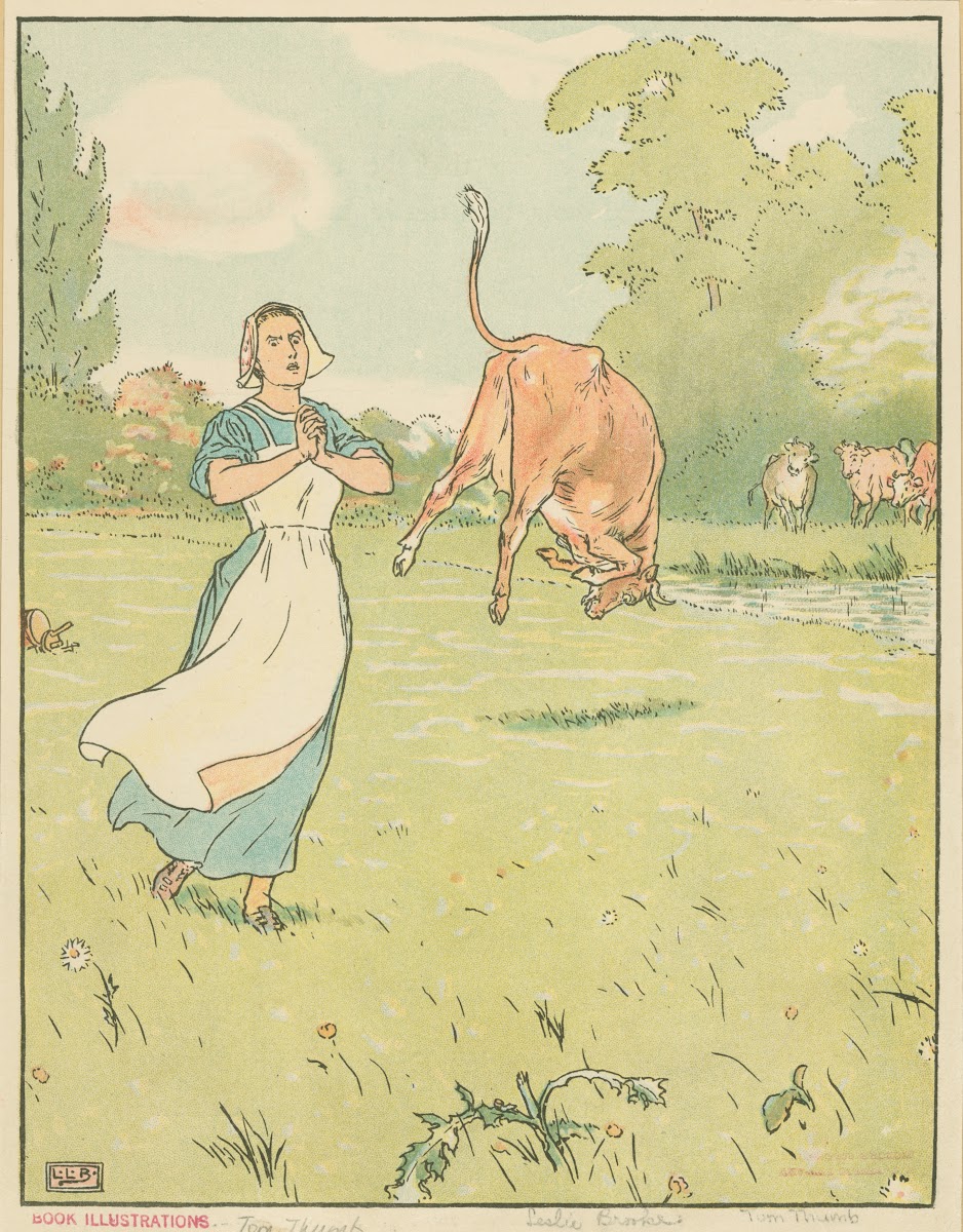 Milkmaid and cows in a field 1922