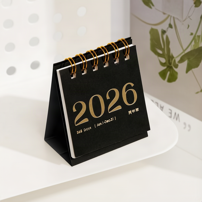 Tischkalender 2026 mit Rosen und Schmetterlingen