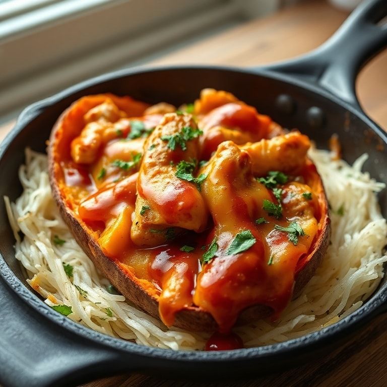 Sweet Potato Skillet with BBQ Chicken & Cheese Easy Family Meal – Quick, Homemade Comfort finished