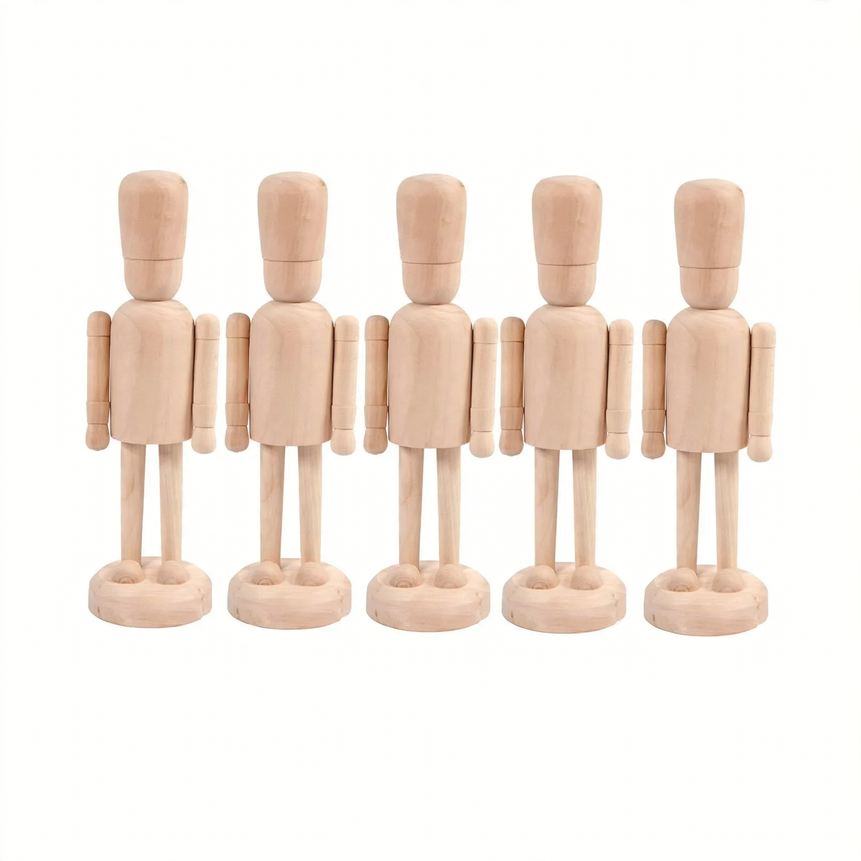 DIY-Nussknacker-Figur aus Birkenholz