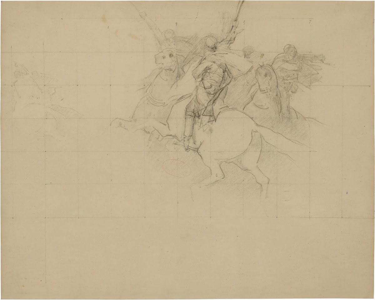 Compositional Study Of A Charging Algerian Horseman