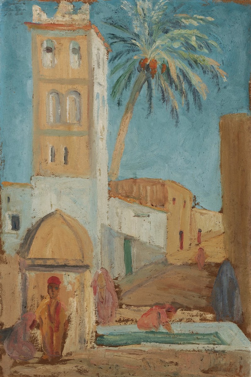 Scene at a Fountain in a Moroccan Place 19161918