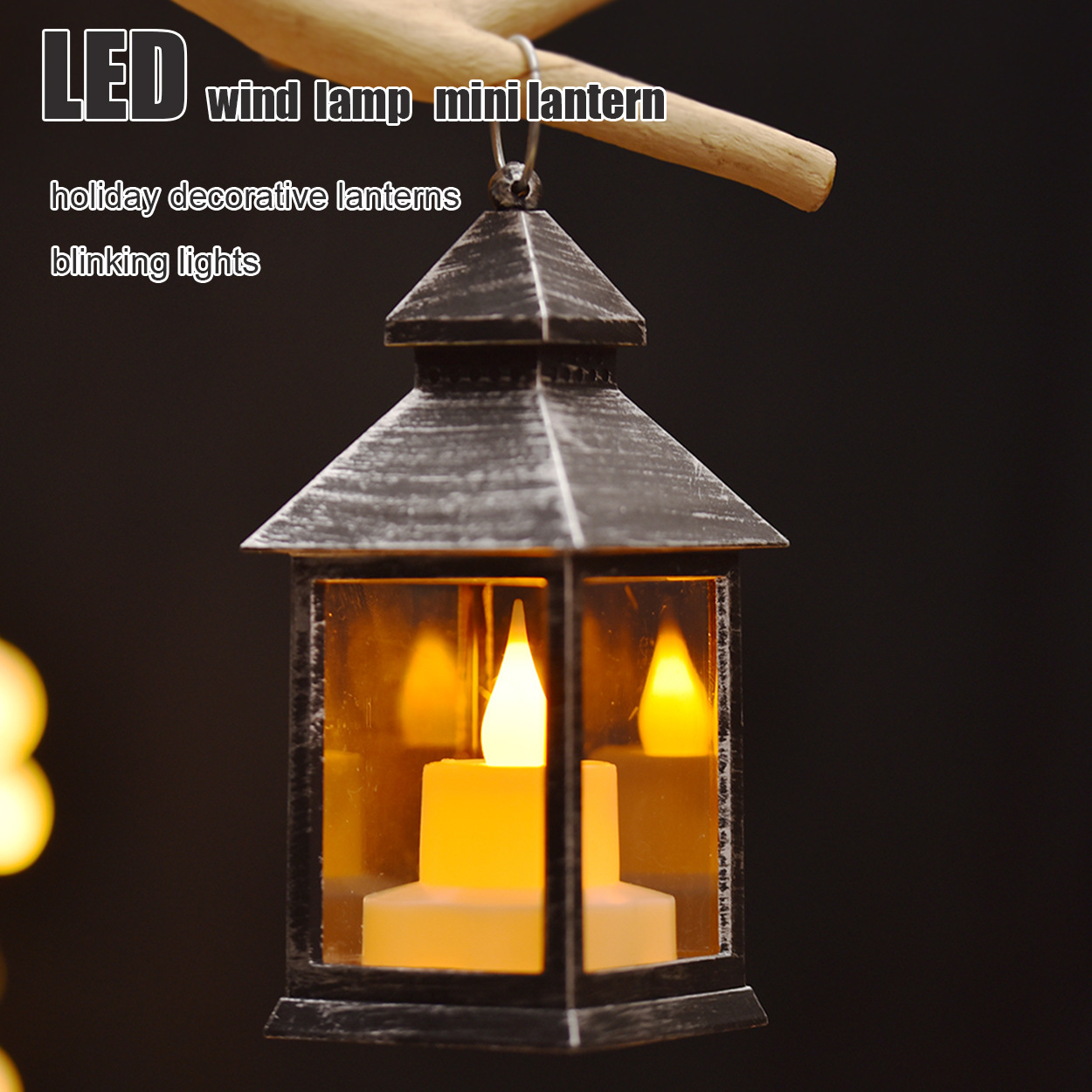 Dekorative LED-Laterne im Vintage-Stil