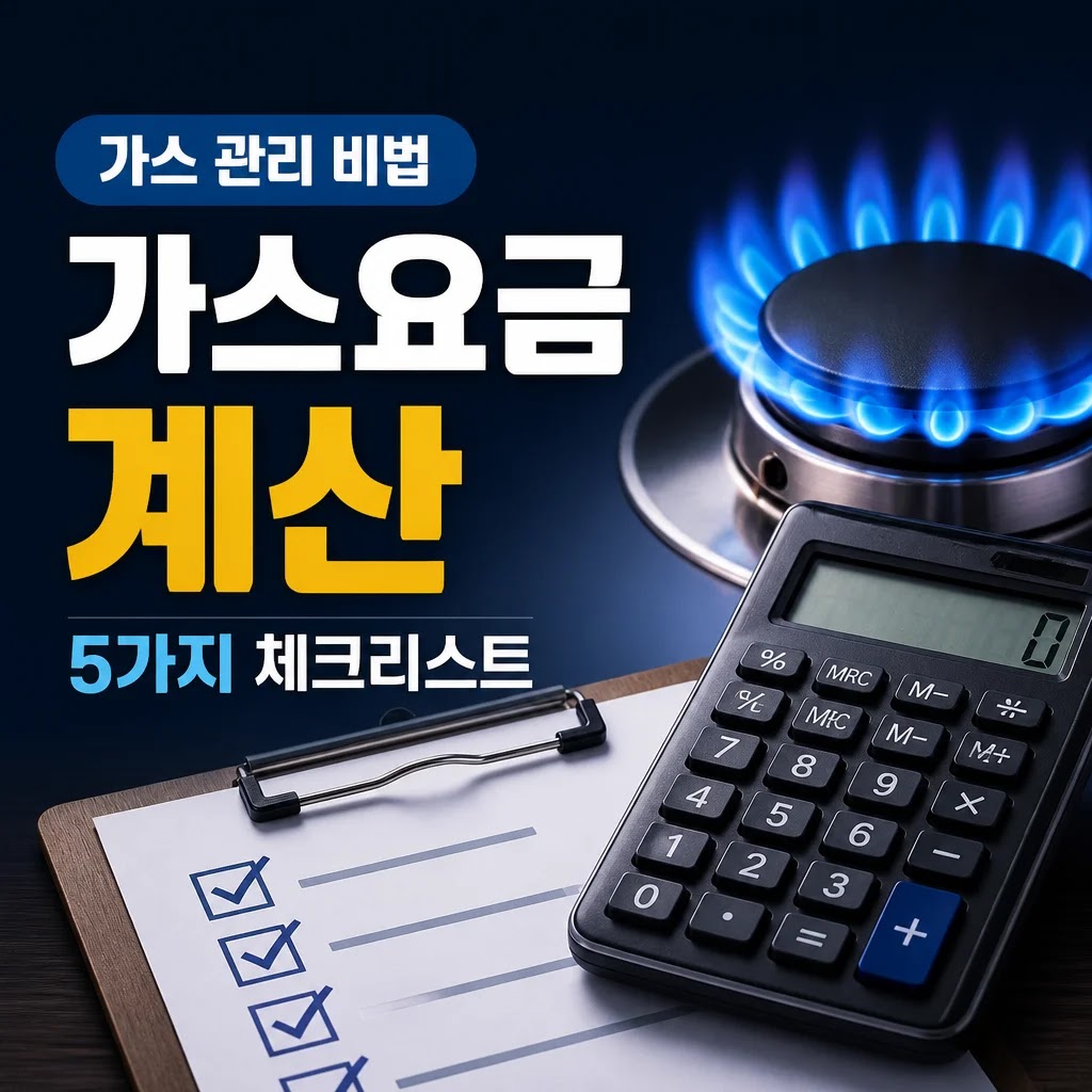 가스요금 계산 방법 5가지 체크리스트