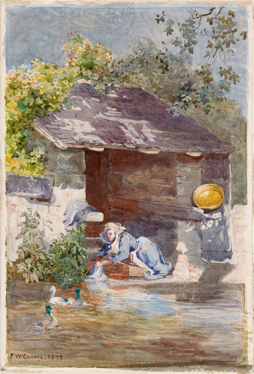 Woman Washing Clothes by a River 1879