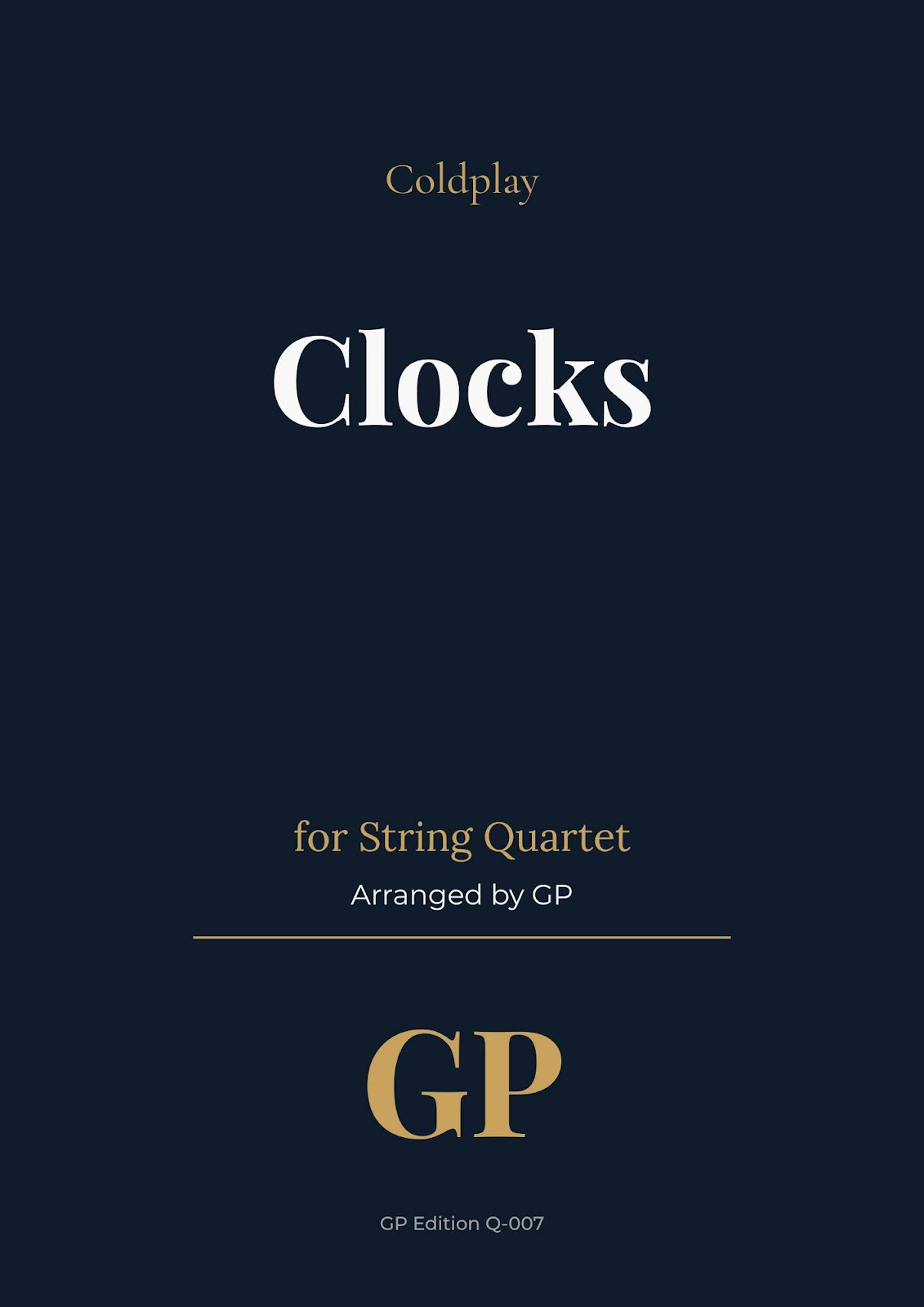 Clocks – Coldplay | String Quartet Sheet Music