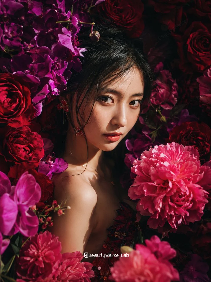 Una Hermosa Joven Japonesa Con