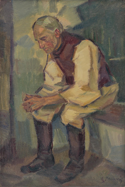 Study of a Seated Old Man 1935
