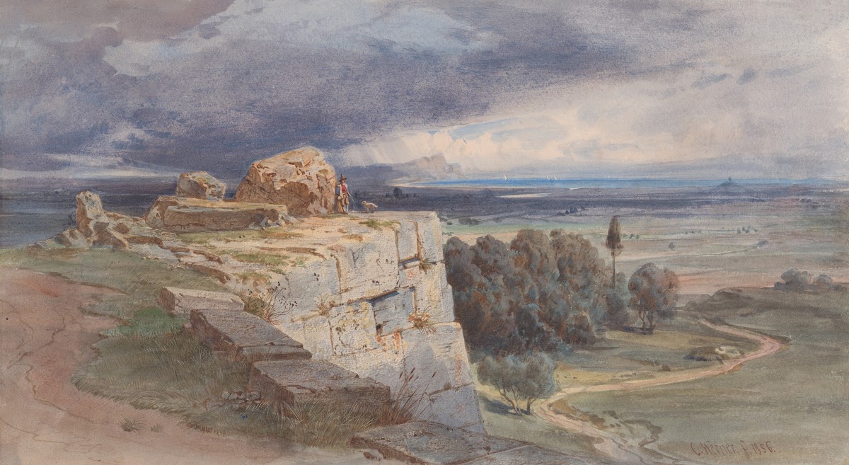 View of Norba from the North towards San Felice Circeo 1856