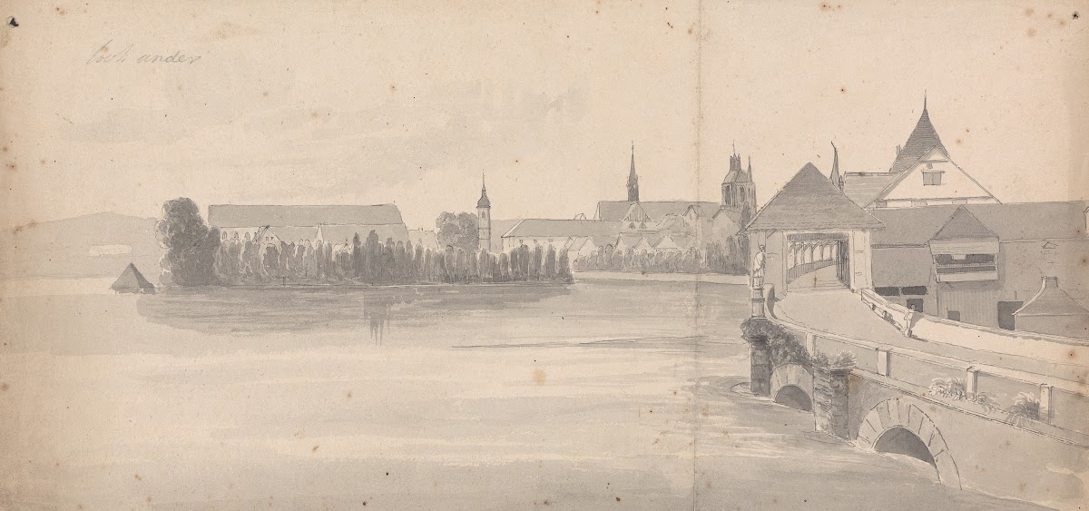 Village on a Lake ca 1817