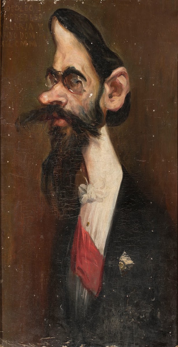 Caricature of Leopold Wasilkowski sculptor circa 1900