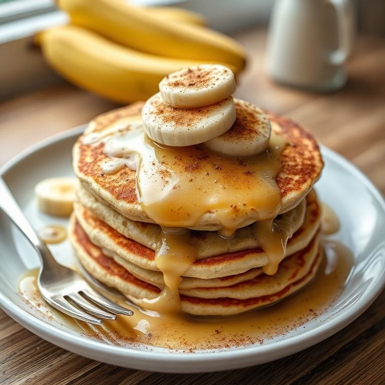 Healthy Banana Cinnamon Yogurt Pancakes – Protein-Packed & Moist (Easy 1-Bowl Breakfast)