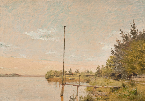 View from Dosseringen near the Sortedam Lake Looking Towards Nørrebro Study 1836