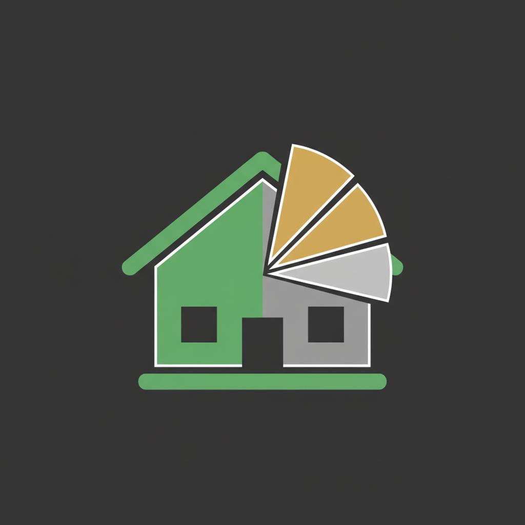 Minimalist 2D vector house divided into pie chart slices suggesting fractional ownership how to start investing in real estate