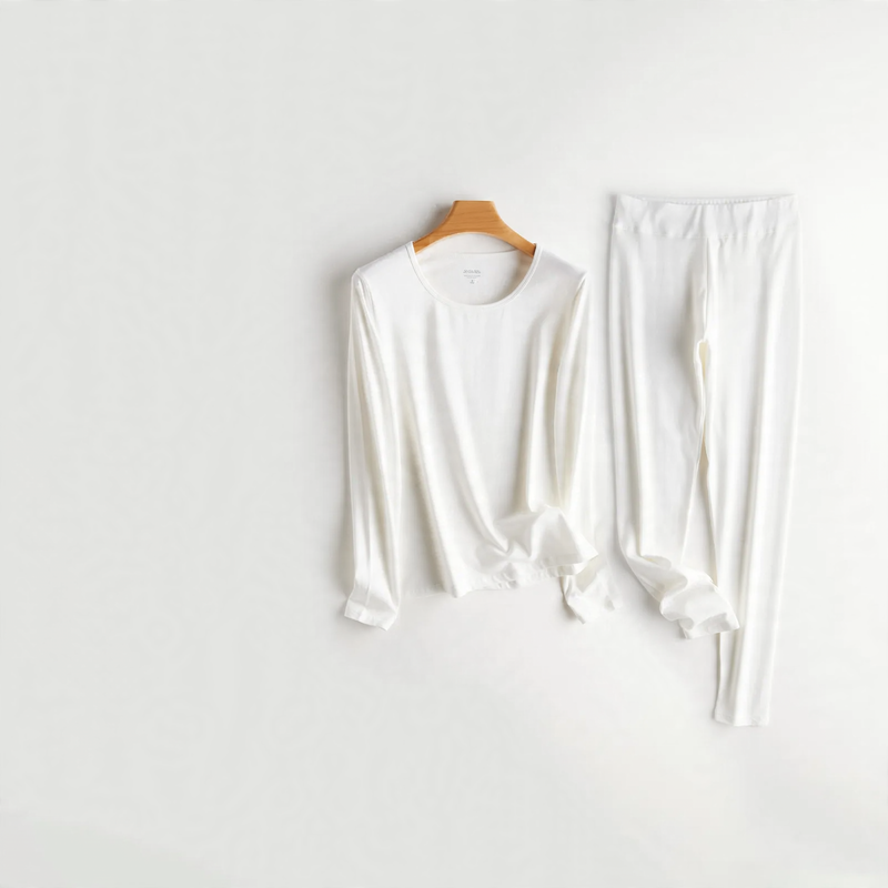 Women's Thermal Underwear Set, Cotton, Crew Neck