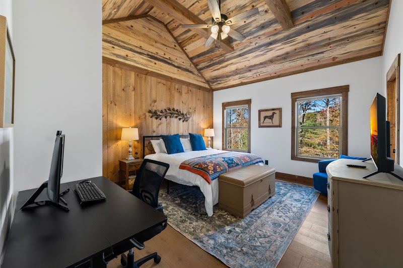 King-size master bedroom at Orchard & Vine Mountain Haus