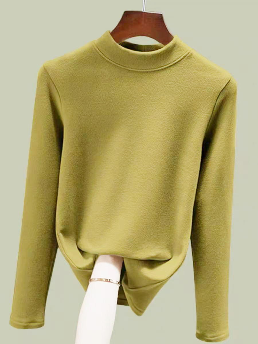 Women's thermal undershirt, high collar, lined