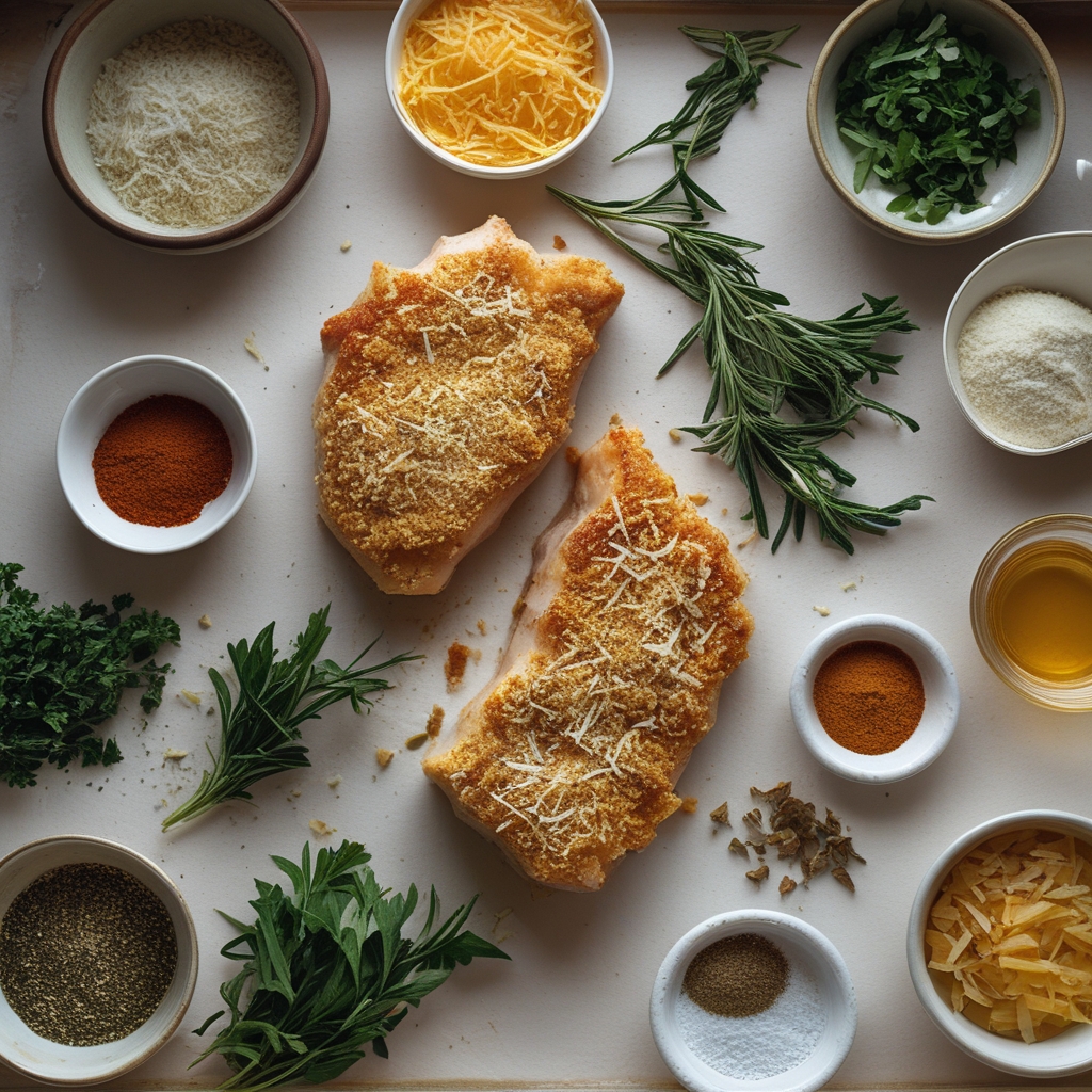 Ingredients for Crispy Parmesan Crusted Pork Chops - Easy, Juicy Weeknight Dinner