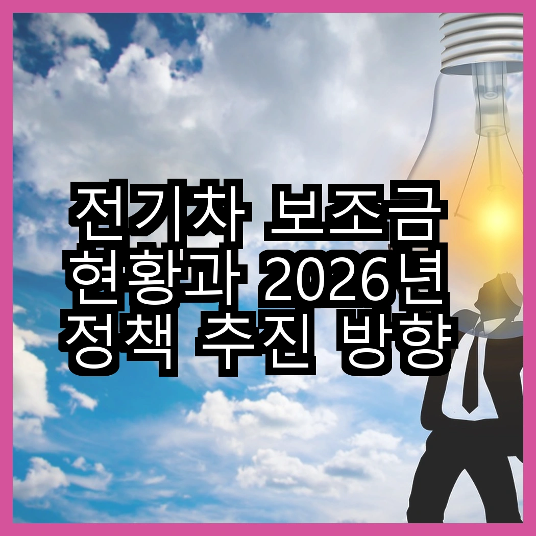 전기차 보조금 현황과 2026년 정책 추진 방향 전망 썸네일
