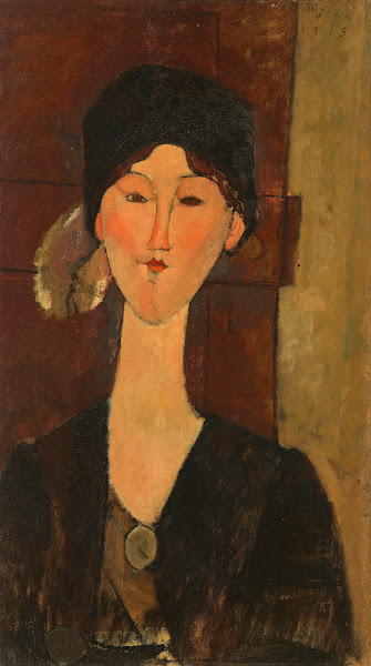 Beatrice Hastings devant une porte 1915