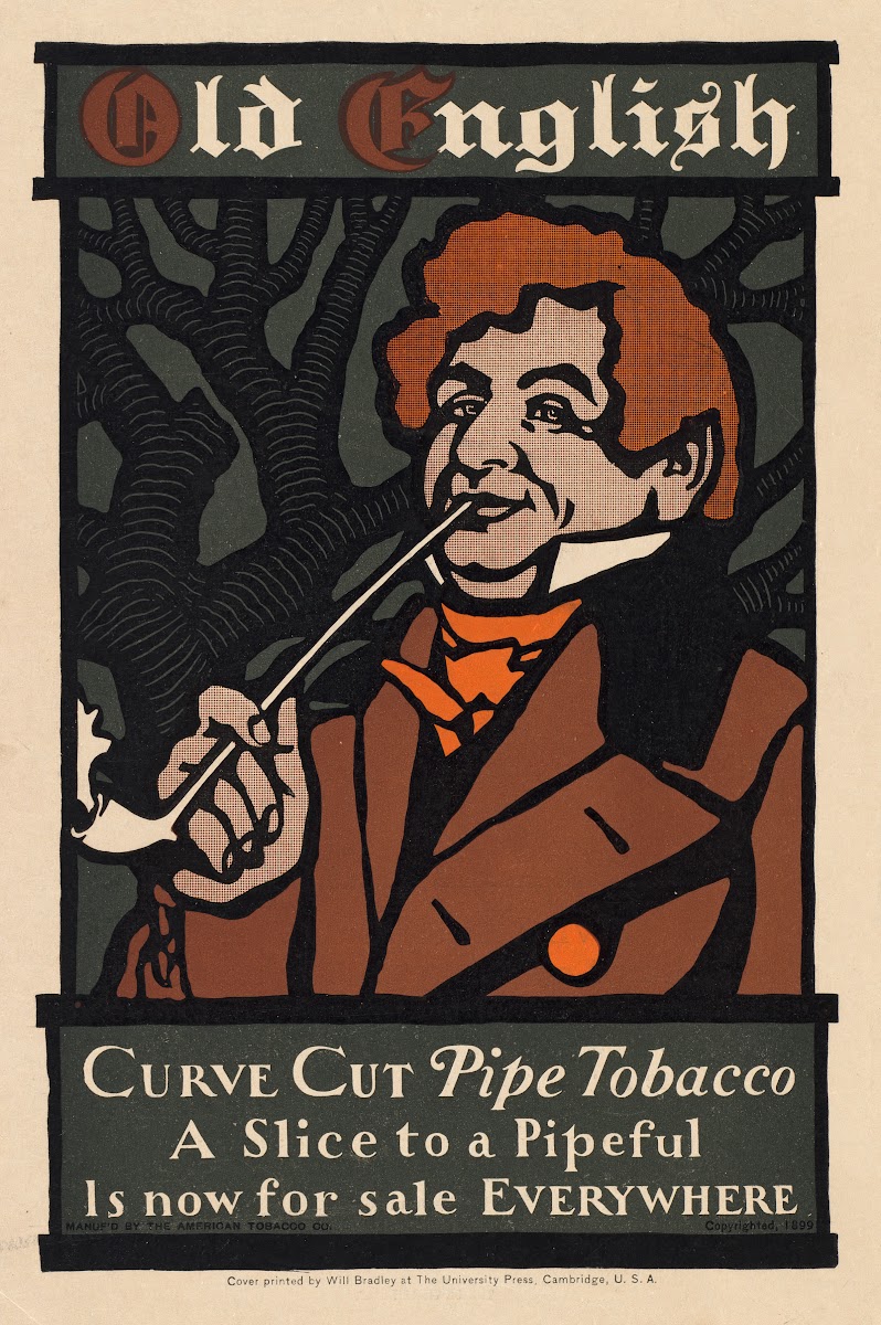 Old English curve cut pipe tobacco 1899