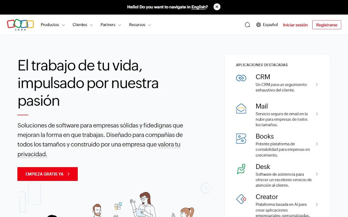 Captura de Zoho Sheet