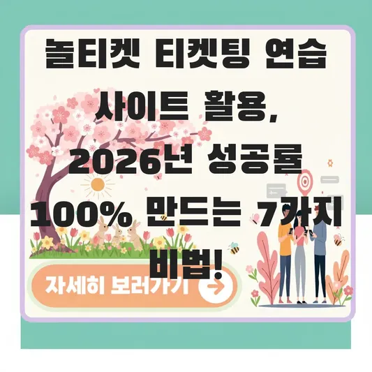 놀티켓 티켓팅 연습 사이트 활용