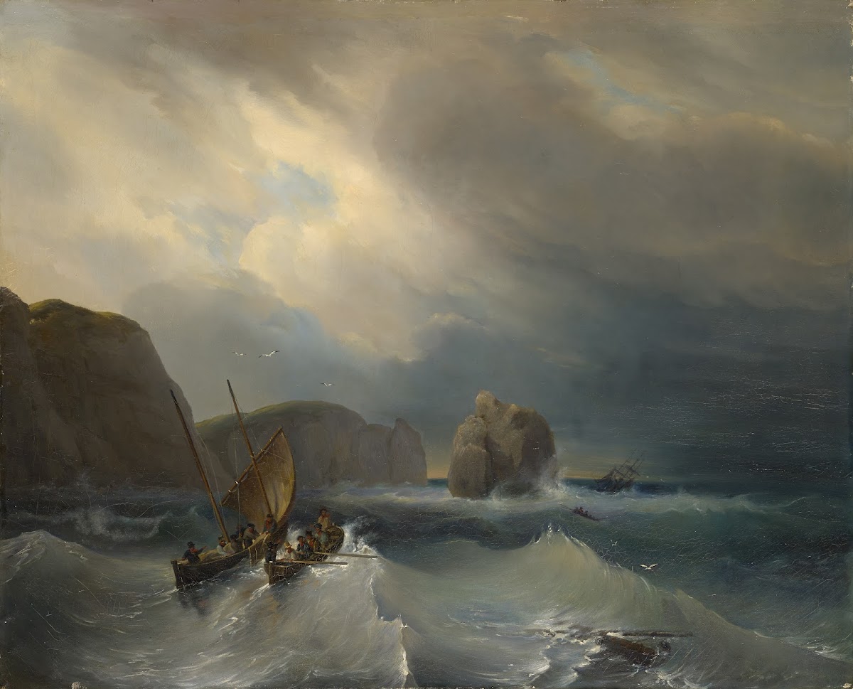 Rough Sea with Ships 1834