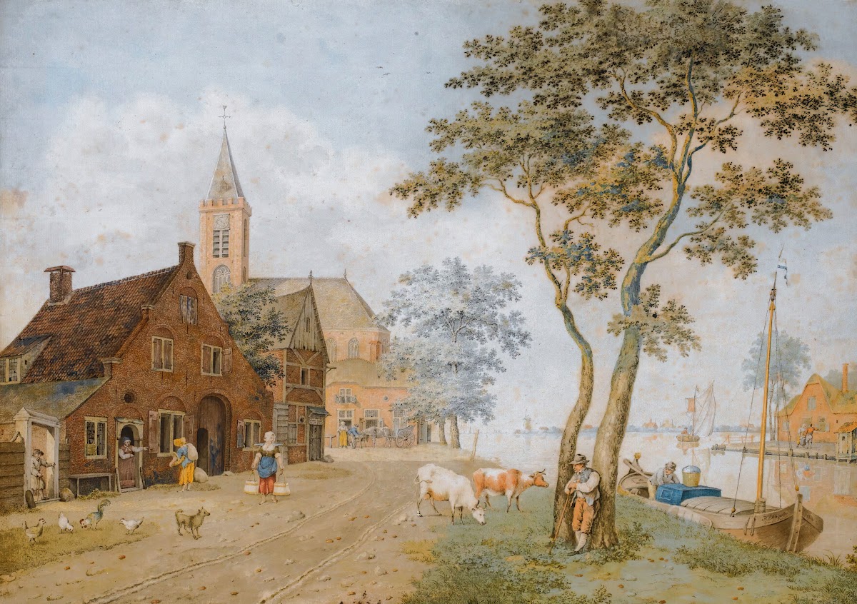 A Village By A Wide River 1810