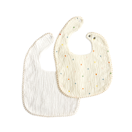 Baby Bib Twins muslin Marshmallow 2 pcs multicolor
