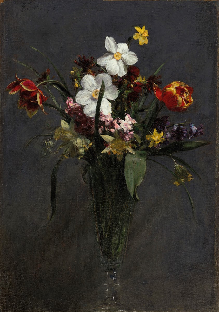 Fleurs de printemps Tulipes narcisses jacinthes jonquilles et giroflées 1872
