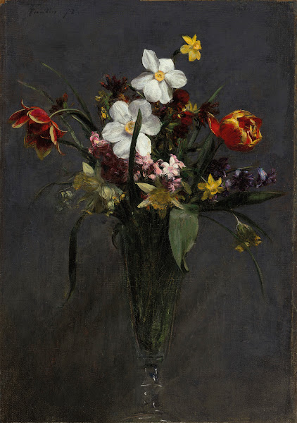 Fleurs de printemps Tulipes narcisses jacinthes jonquilles et giroflées 1872