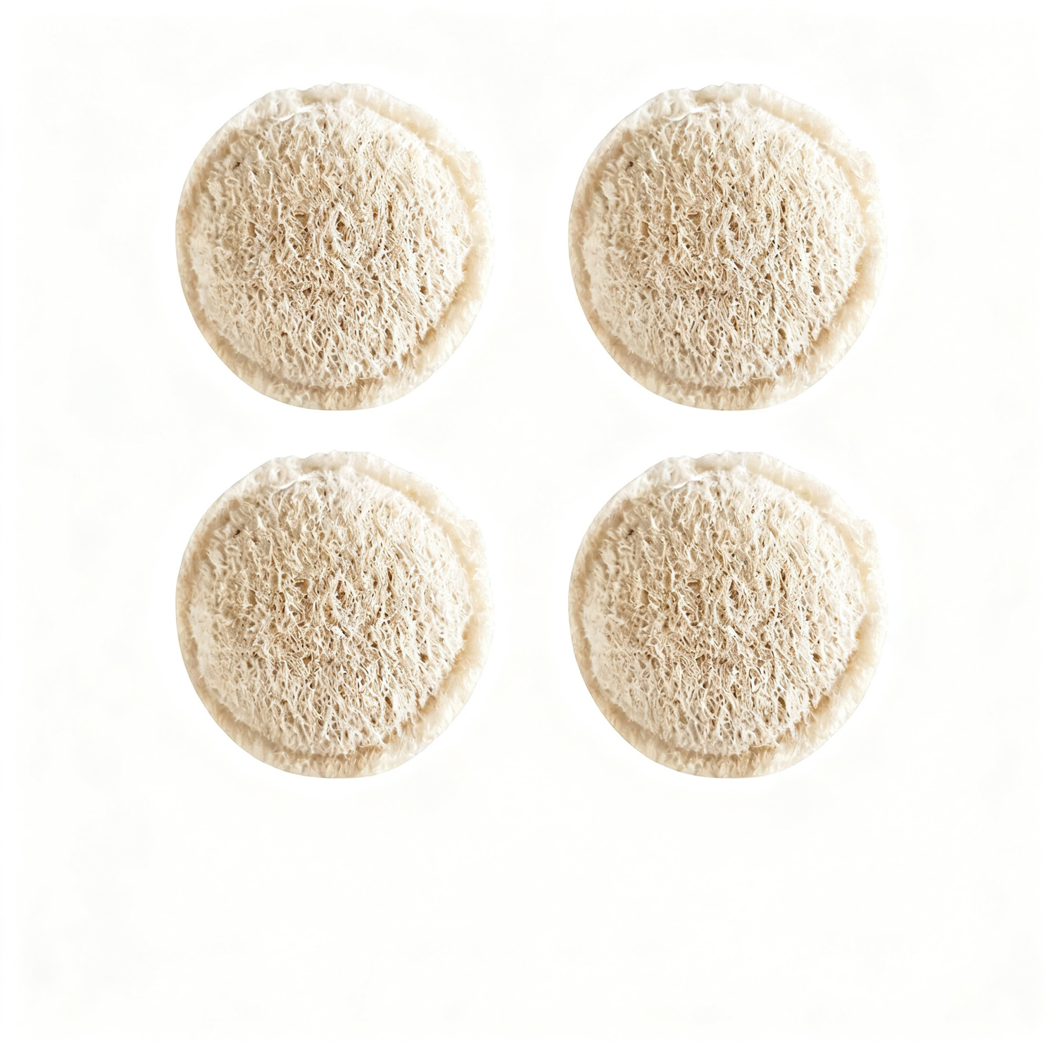 Pot brush with loofah sponge, long handle