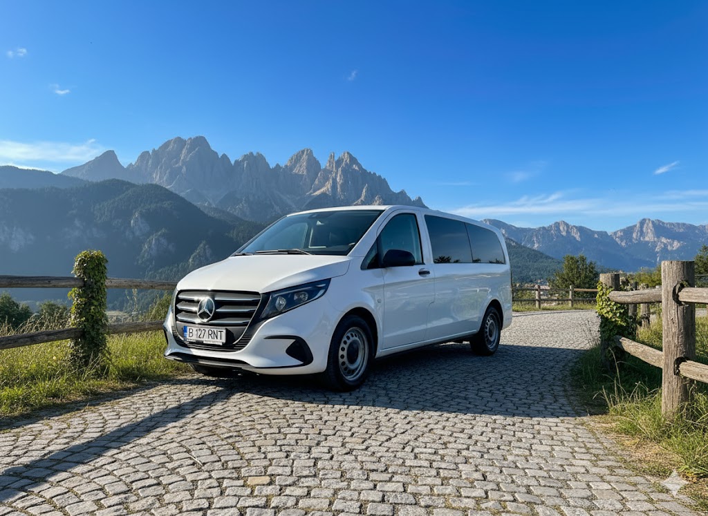 Professional van rental Bucharest - 8-seater minibus for airport transfer Otopeni and group transport