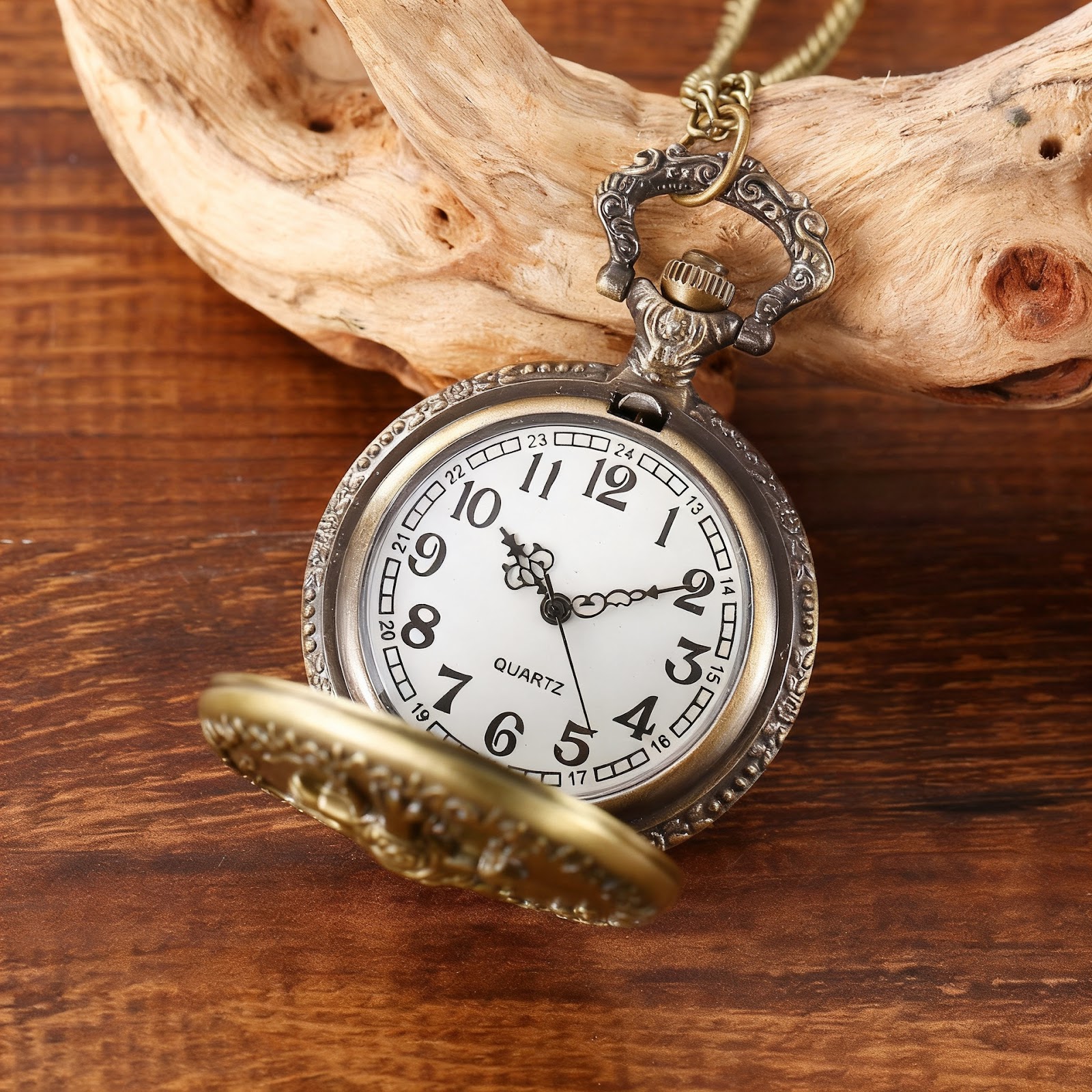 Taschenuhr mit Zeigern, 40 mm Durchmesser