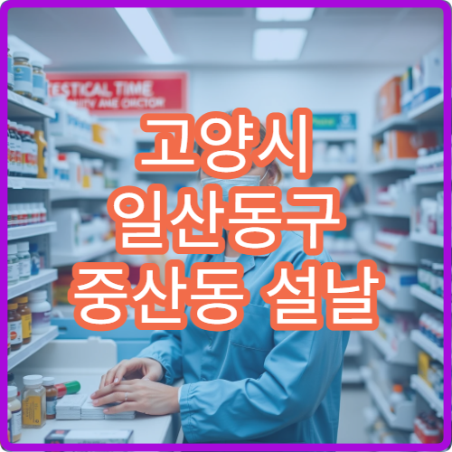 고양시 일산동구 중산동 설날 명절 연휴 문 여는 약국 찾기