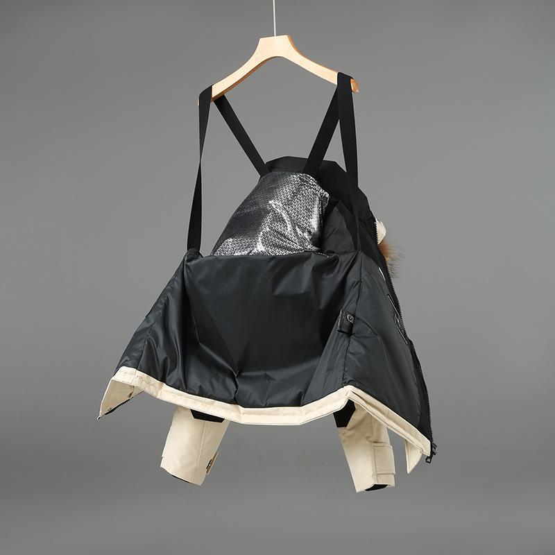 Lined Unisex Down Jacket in Workwear Style