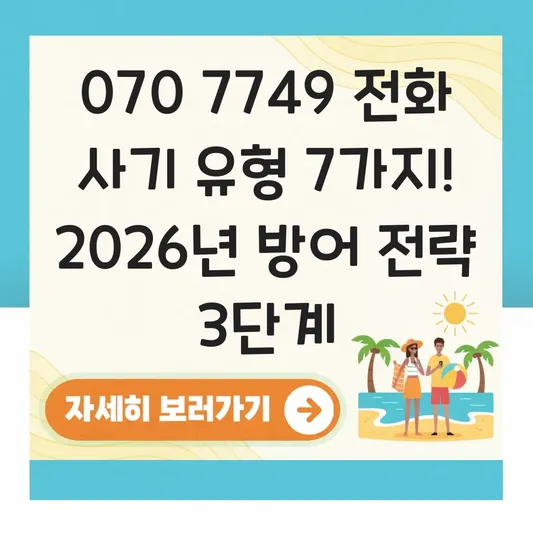 070 7749 전화 관련 사기 유형 분석