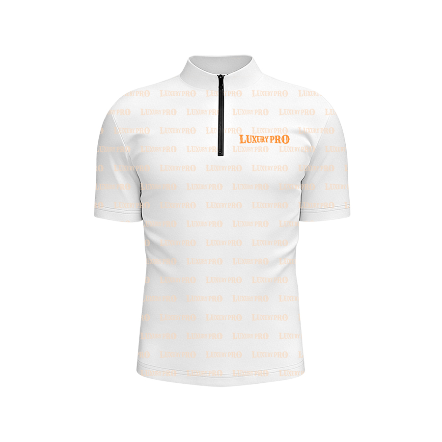 Men's Stand Collar Zipper Polo