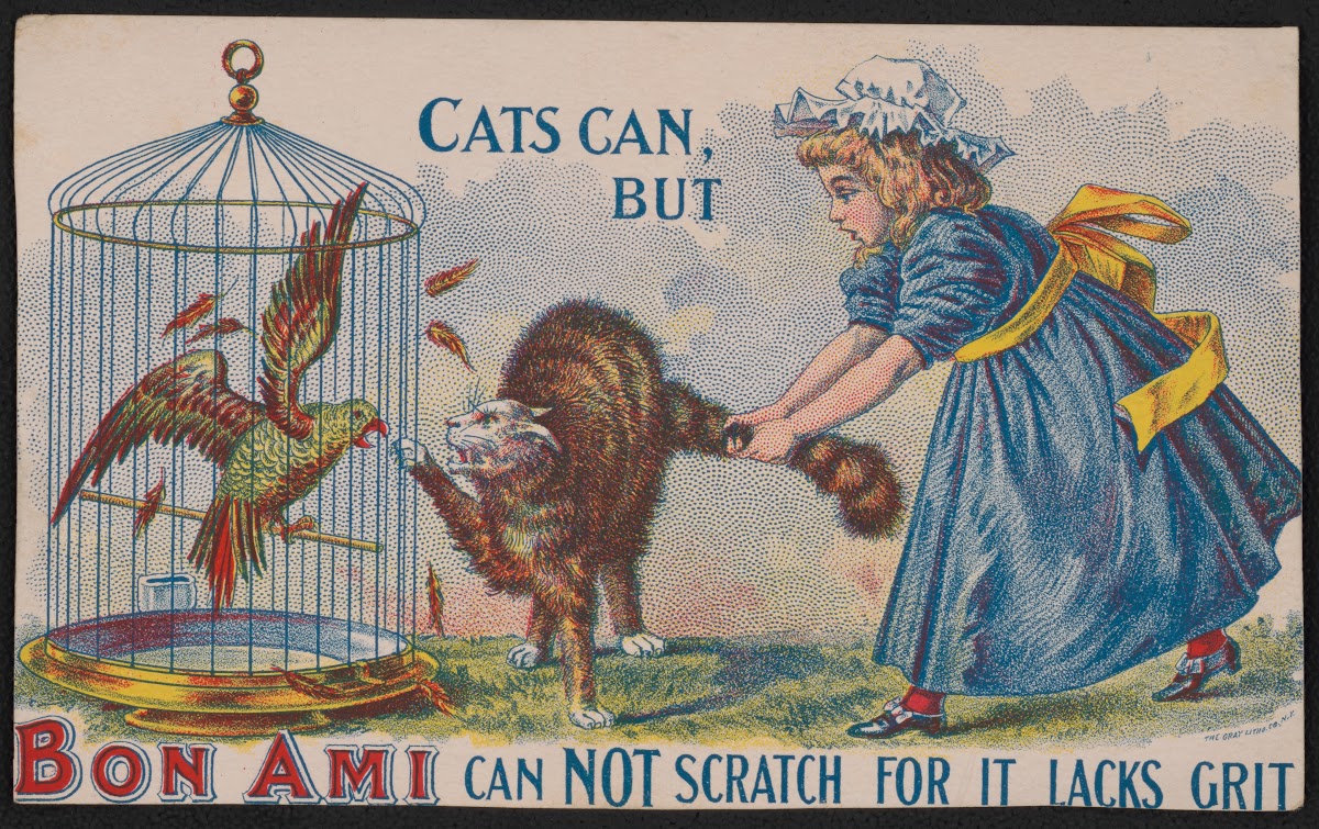 Cats can but Bon Ami can not scratch for it lacks grit 1890 1910
