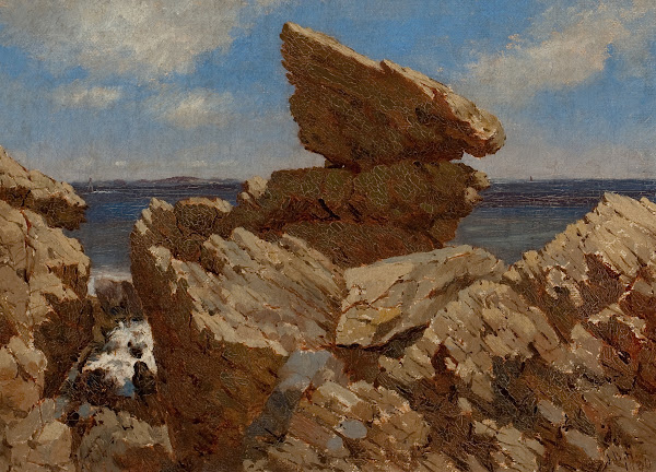 Rocky Cove With Balancing Rock 1880