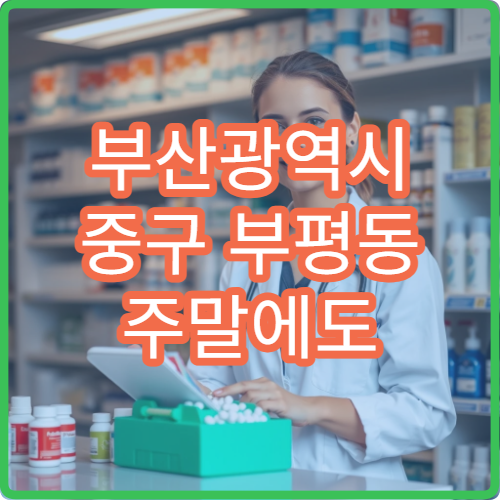부산광역시 중구 부평동 주말에도 문 여는 약국 안내