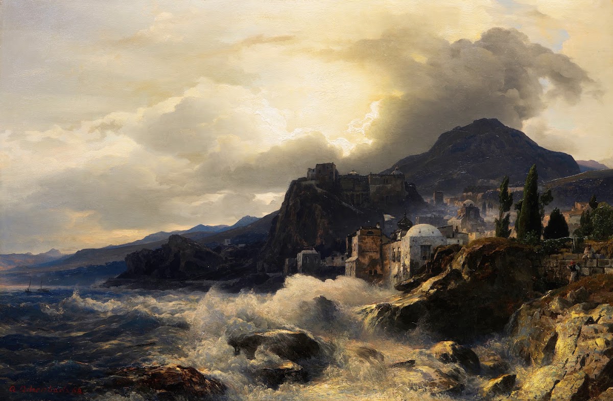 Abendstimmung an der griechischen Küste 1868