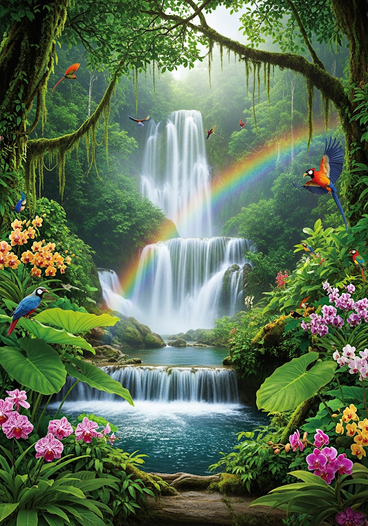 A Vibrant, Untouched Rainforest Paradise