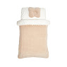 Постель 3 эл Twins велюр/сатин (одеяло, подушка ортопедическая, простынь) бежевый