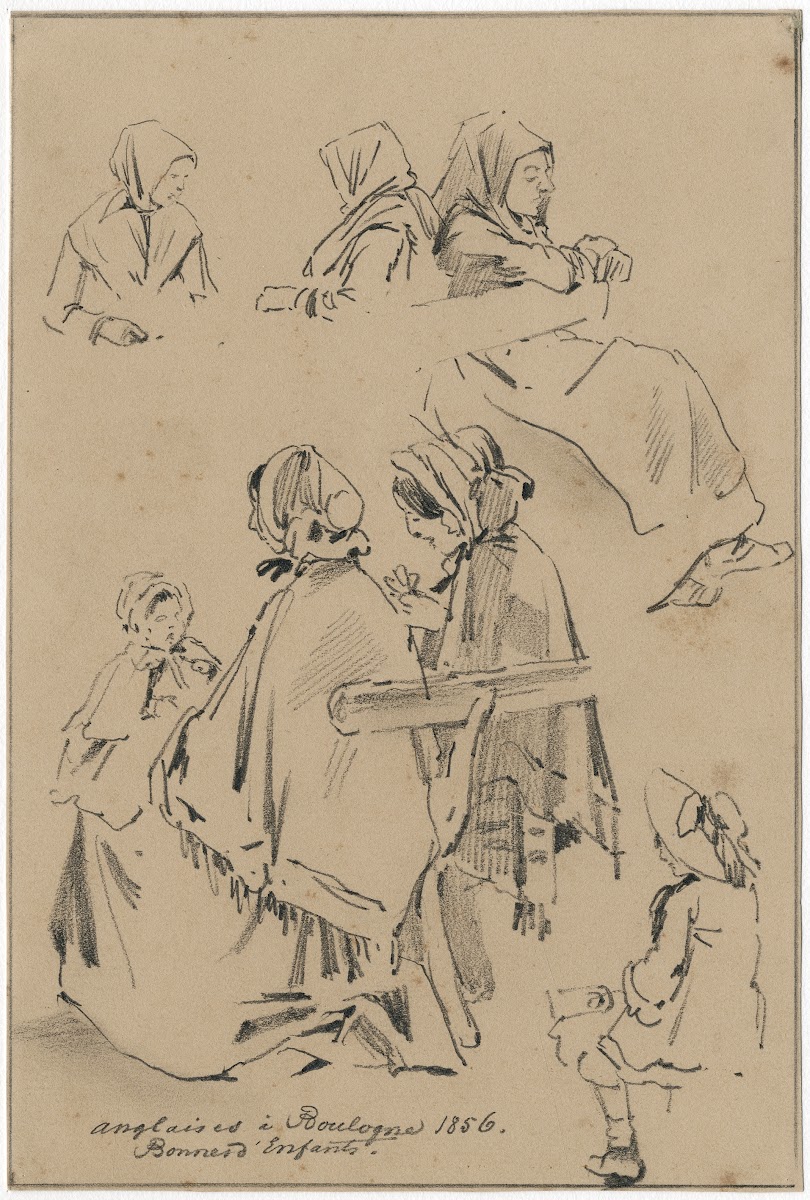 Engelsen in Boulogne kindermeisjes en kinderen 1856