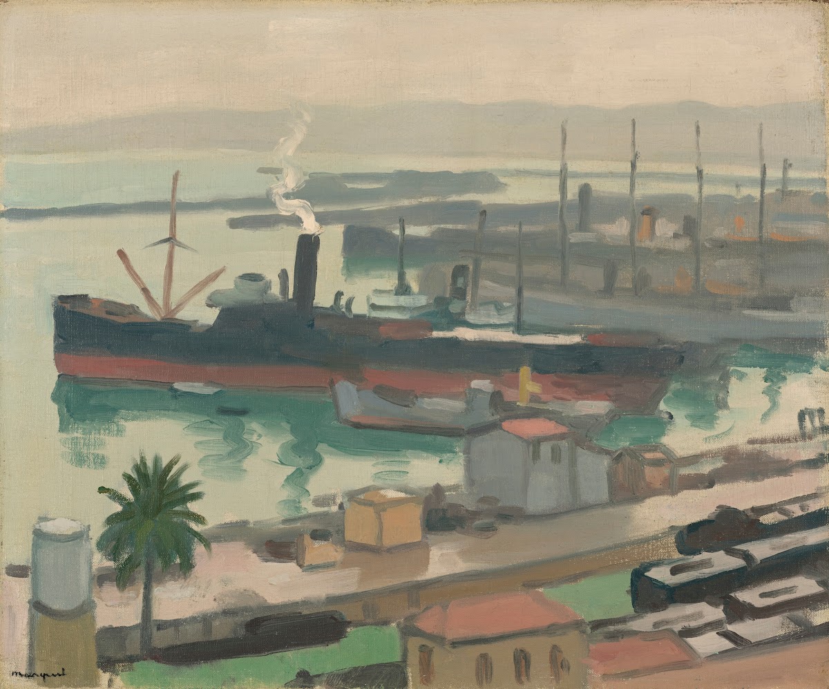 Pluie sur le port 1921