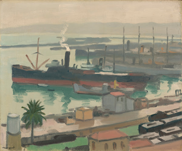Pluie sur le port 1921